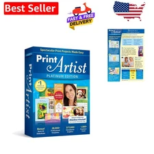 Easy-to-Use Print Artist Platinum 25 with Advanced Editing Tools & 28K+ Designs