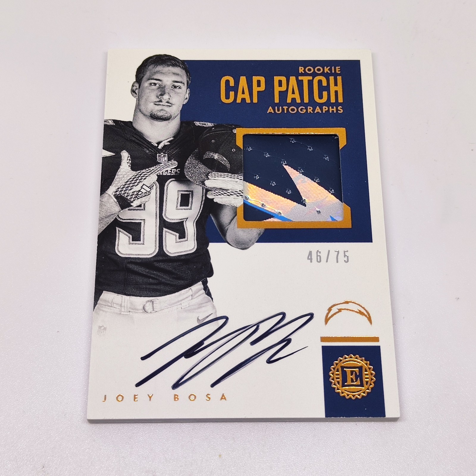 Joey Bosa Panini Encased Cap Patch Autographs #JB Base