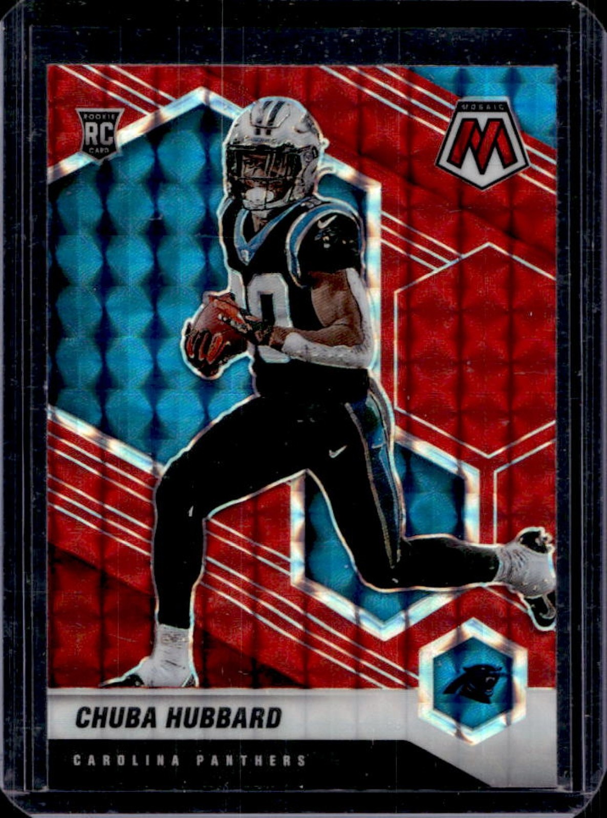 2021 Mosaic Chuba Hubbard RC Prizm Red Rookie #325 Panthers