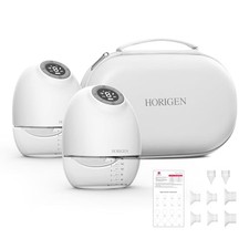 HORIGEN HANDS FREE BREAST PUMP 25MM 2 PACK 2 COUNT - WHITE