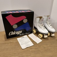 Vintage Chicago Pro Star Roller Skates Ladies 6 Aluminum Plate Lace up