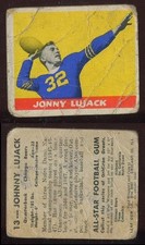 1948 Leaf #13 John Lujack RC Chicago Bears Heisman error misspelled 