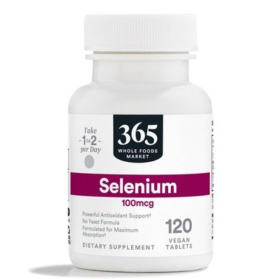 2x 365 by Whole Foods Market, Selenium 100mcg, Vegan, 120 Tablets EXP 3/27