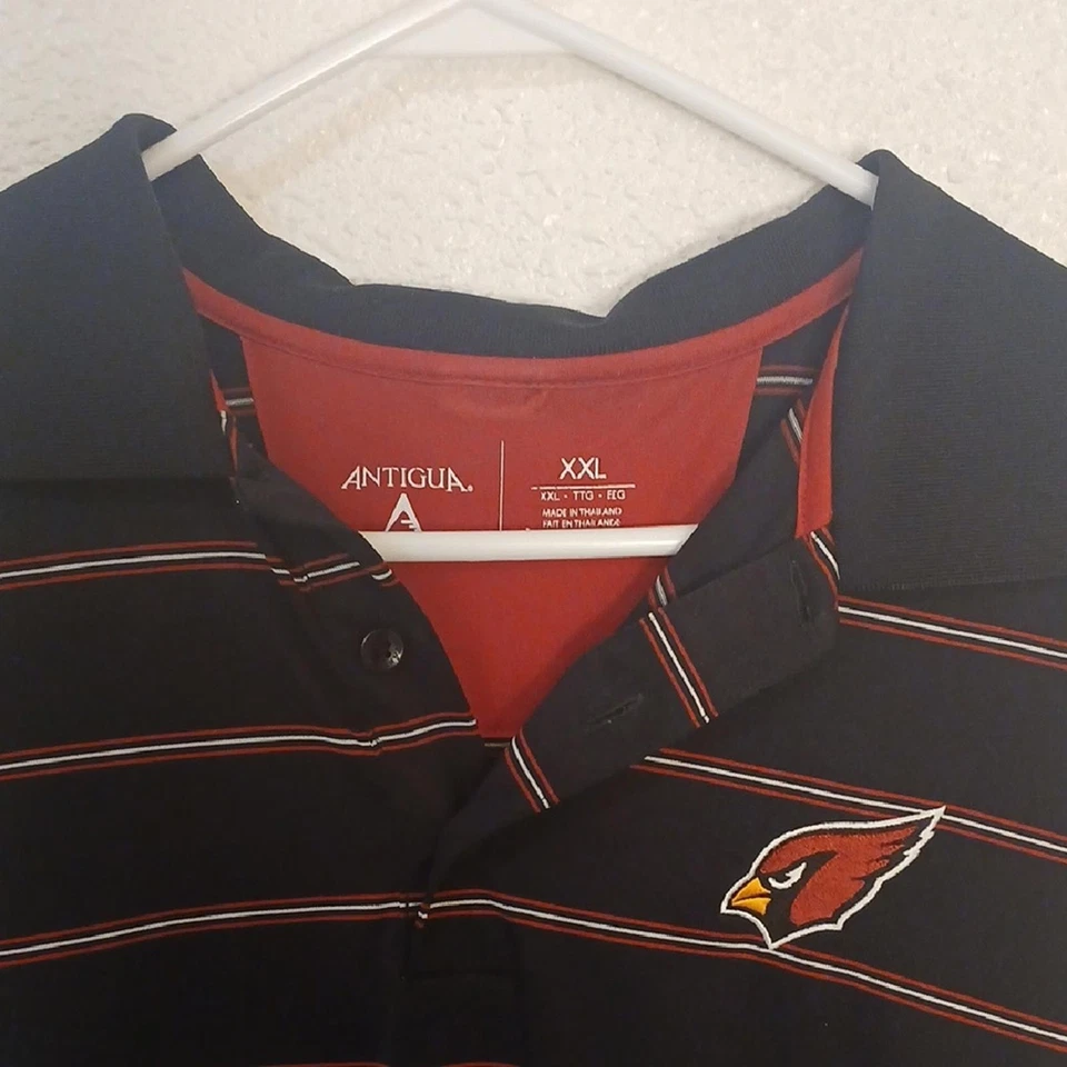 Polo Cardinals Antigua a Rayas Negras y Rojas Foto 3 de 4