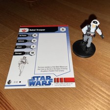 WOTC Star Wars Miniatures IE Rebel Trooper 8/40 with Card