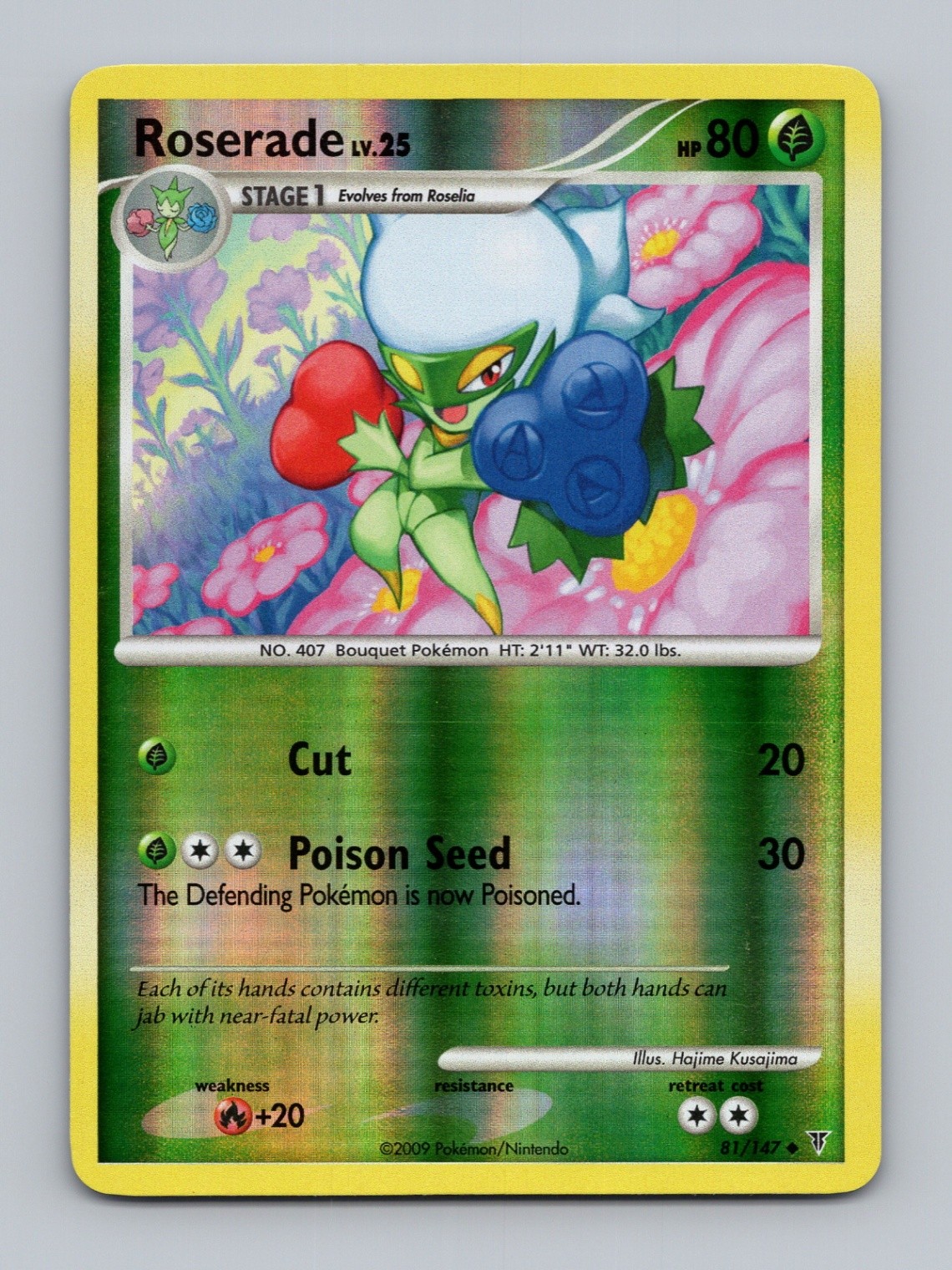 Roserade Uncommon Supreme Victors 81 LP Reverse Holo