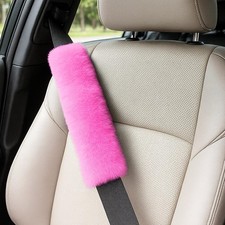 2 Pack Plush Car Seat Belt Cover, Soft Fluffy Shoulder Pads, Straps Bags 821
