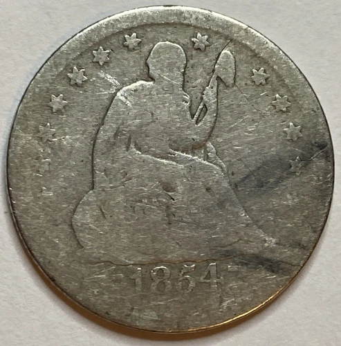 1854 O With Arrows - Seated Liberty Silver Quarter - Exact Coin Imaged #SL189