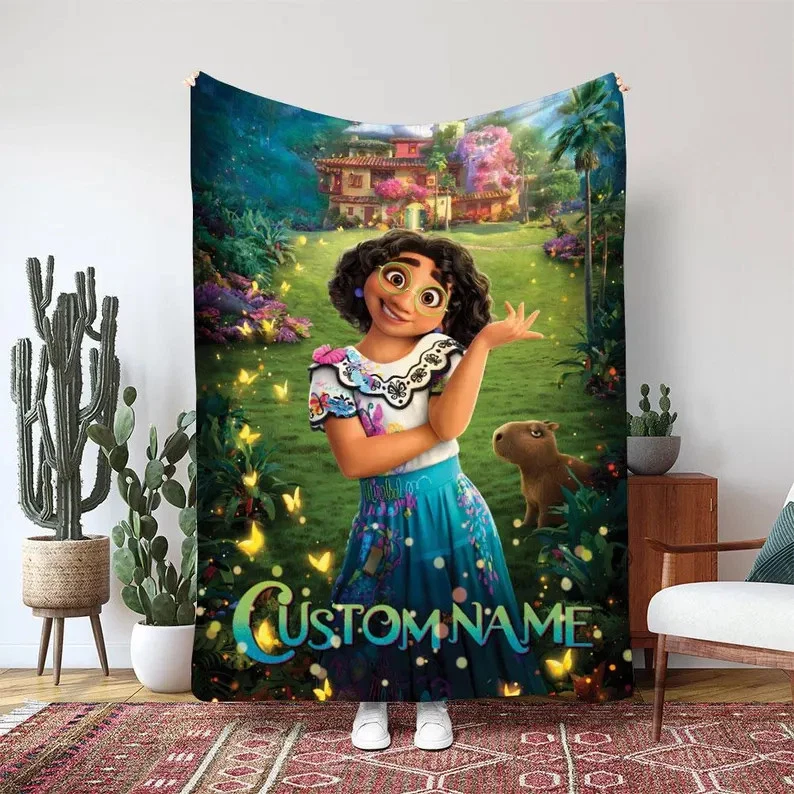 Encanto Mirabel Madrigal Blanket, Disney Antonio Capybara Custom Fleece Blanket