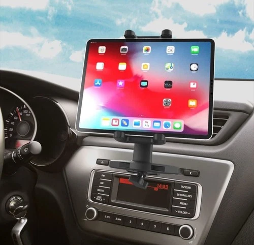 Car CD Slot Tablet Phone Holder Mount Van Truck Stand Fixed Adjustable Arm 360°