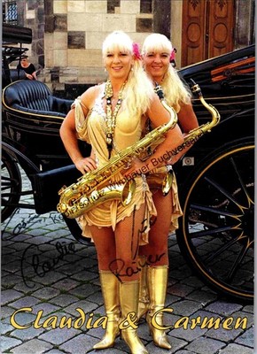 Original autograph Dresden twins Claudia and Carmen // autograph aut 355514