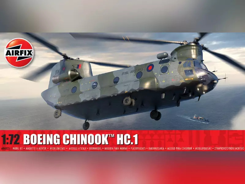 Boeing Chinook HC.1 Airfix 1/72 avec double rotor mobile et intérieur cabine ultra détaillé