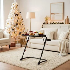 Homy Casa Baseline Folding Table Desk for Gaming,Work & Study Adjustable Z Shape