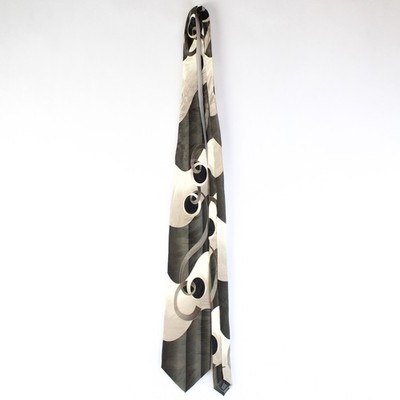 Croft & Barrow Graue Abstrakte Design Seidenkrawatte 61''