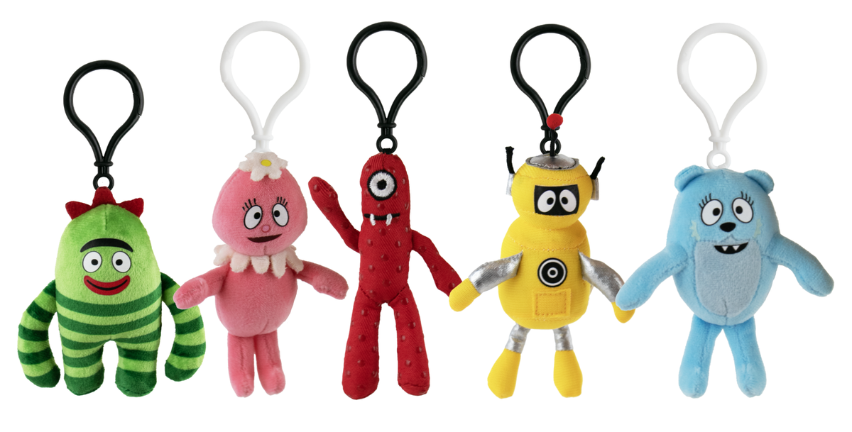 SET of 2-5) World's Smallest PLUSH Backpack Clip Yo Gabba ! Foofa