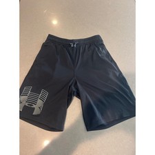 Under Armour Boys HeatGear Athletic Shorts Black Loose Fit Youth XL YXL