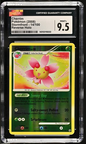 2008 Cherrim Pokemon Stormfront #14 Reverse Holo RARE CGC 9.5