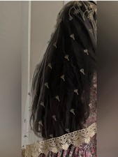 Long Ivory And Gold Chapel Veil