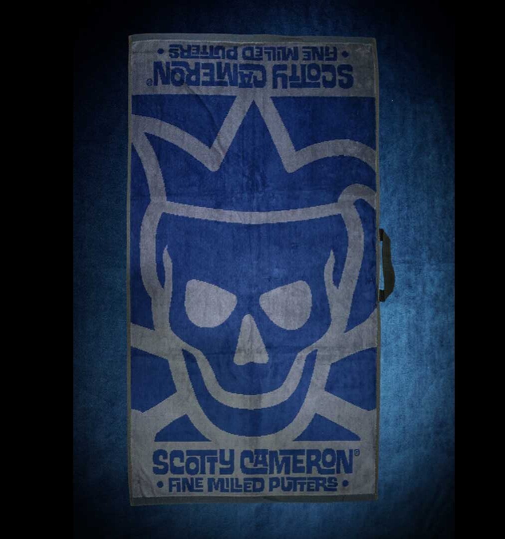 SCOTTY CAMERON Blue Nylon Strap Cotton Towel 36 Inches New