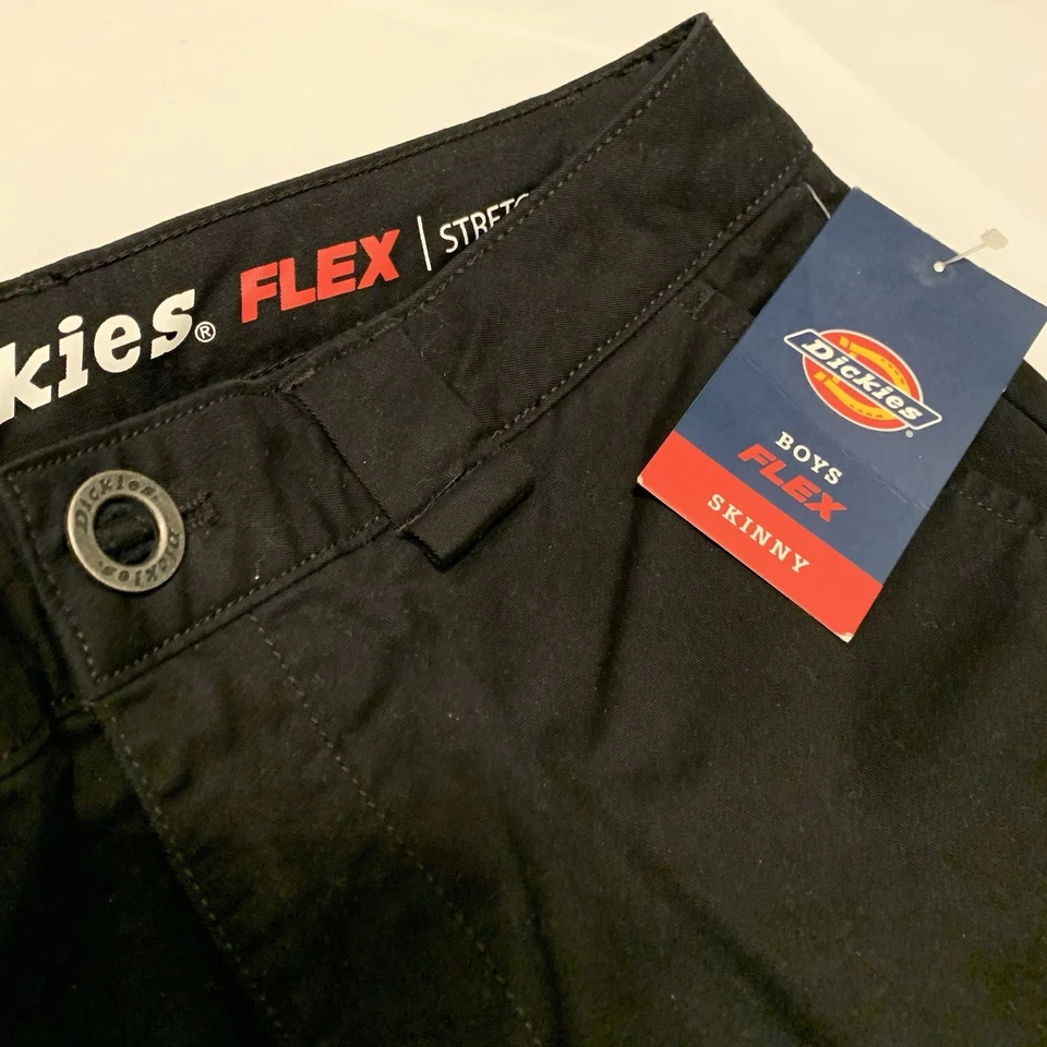 Nuevo con etiquetas Pantalones Dickies Niñas Talla 14 Calce Ajustado Flex Elastizados Pierna Recta Negros Foto 4 de 4