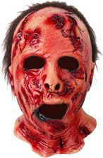 Scary Halloween Zombie Mask for Adults Realistic Horror Bloody Full Head Latex M