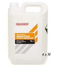 4 X Sealocrete Sealoclean Mortar Stain Remover 5L