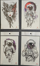 4 Sheets Premium Quality Middle Half Arm Temporary Tattoos For Men  Women 144