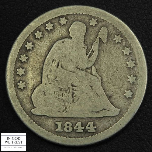 1844-P Seated Liberty Quarter — photo from another recent sale