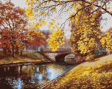 Ideyka Painting by Numbers kit Autumn landscape KHO2879