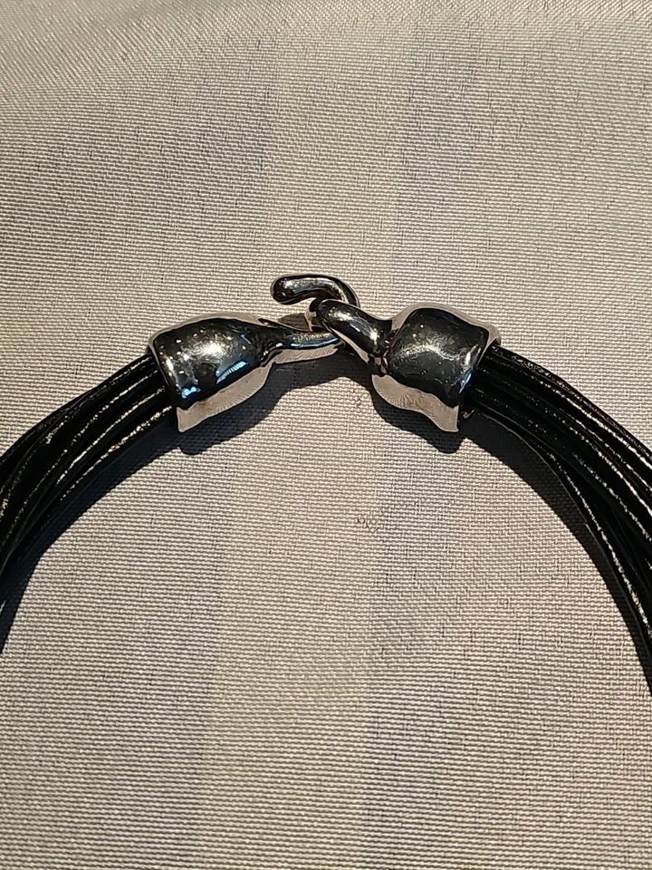 Collar de cuero colgante de plata de ley 925 SSD Simon Sebbag envío gratuito  Foto 4 de 4