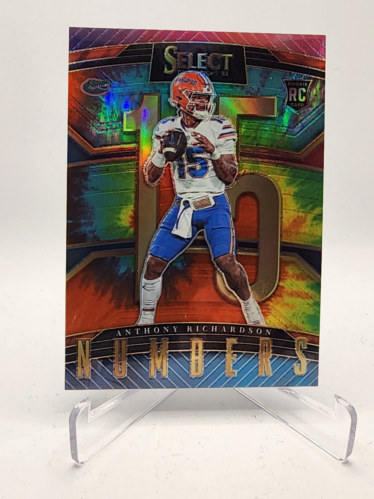 2023 Panini Select Draft Picks Anthony Richardson Select Numbers Tie-Dye /25 RC