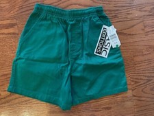 Brand New tags Green Boys kids Elastic Waist Shorts Pockets Size 7