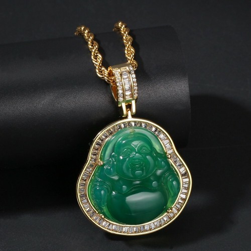 Baguette Bezel Pendant 14K gold-plate 