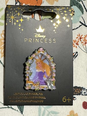 Loungefly Disney Sleeping Beauty Floral Frame Lenticular Enamel Pin
