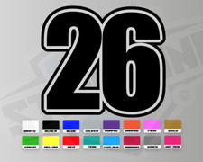 3 X Custom Racing Numbers - Vinyl Stickers Decals Race Motorbike Mx Trackday