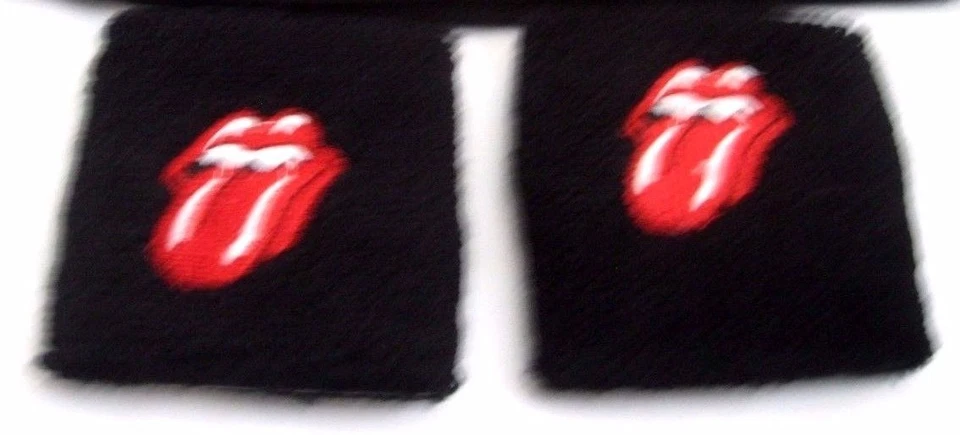 Rolling Stones Bordado en Negro Gorro Esquí Gorra Gorro Estilo + Bandas para el Sudor Foto 2 de 2