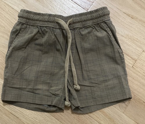 Nupkeet Plaid Shorts - Camel Color. Made In Italy - Picture 2 of 2