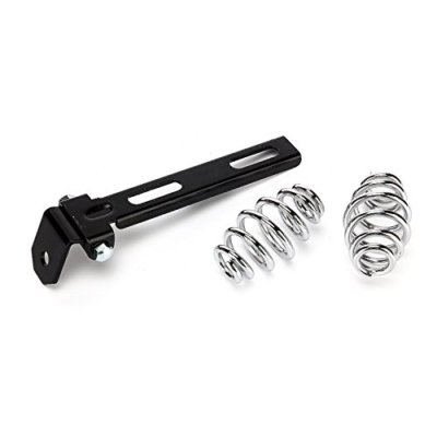 Support De Selle à Ressort Solo 3" Pour Harley Chopper/Bobber - Base Noire, Cuir PU, Neuf