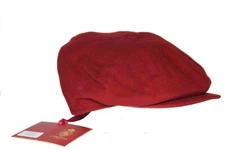 NEW CHRISTYS'  LONDON 8 Piece Baker Boy Hat Cashmere Wool Red Cap Men's Size M
