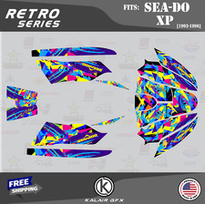 Graphics Kit for SEA-DOO XP (1993-1996) Retro Series - BLUE