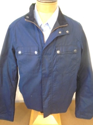 Barbour International Lock Waxed Cotton Field Work Jacket NWT XL $349 Blue