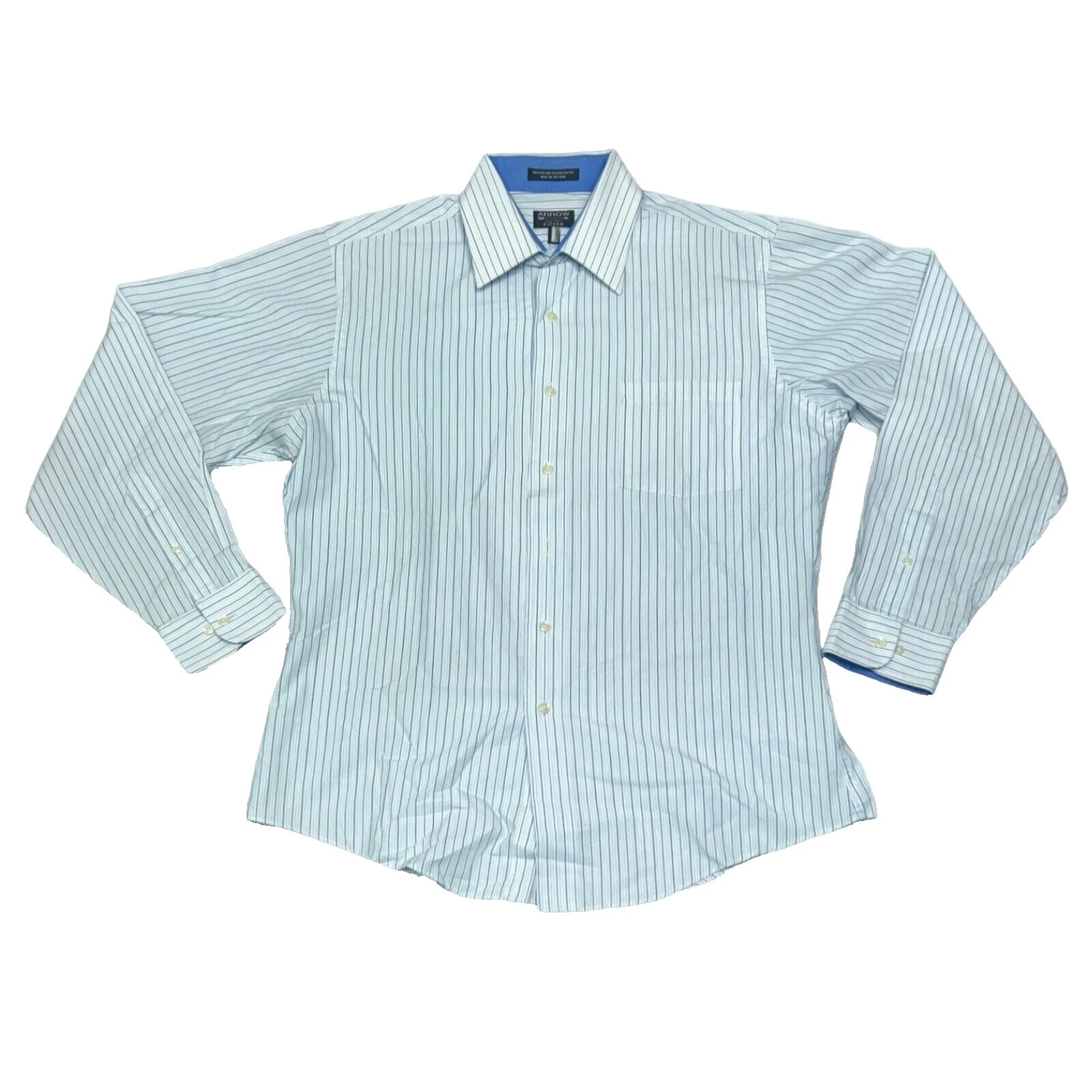 Camisas de vestir a rayas blancas Arrow para hombres