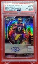 2020 Prizm Joe Burrow 🔥 Silver Hyper #14/75 RC AUTO Bengals INVEST!  PSA 9