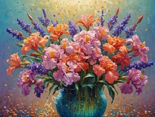 Flowers - Digital Image Picture PC Phone Background AI Art, 6 images - #19