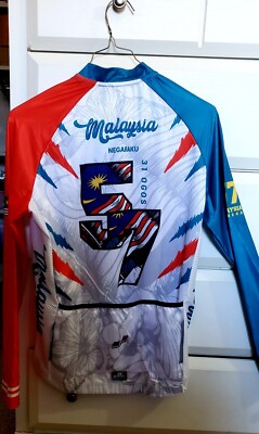 Maillot De Vélo Manches Longues - Drapeau Malaisie - Taille L - Neuf Avec étiquettes
