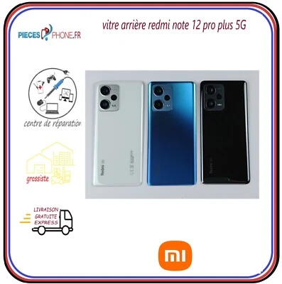 vitre arrière xiaomi redmi note 12 pro plus 5g sans lentille