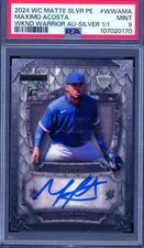 Maximo Acosta 2024 WC Matte Silver Gold Autograph au-silver (1/1) #Wwama PSA 9