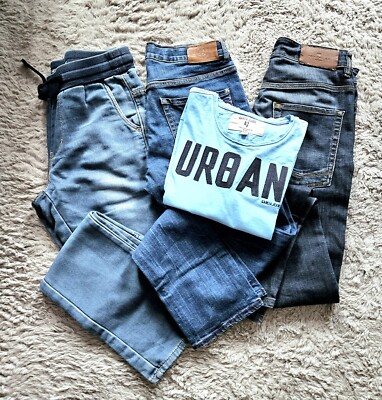 3 Jeans, Hoodie, Sweatjacke und 2 Shirt von Marc O'Polo, Adidas Neo, Gr. S