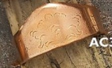 New Western Cowboy Boot Heel Guard Engraved Gold - 1 3/8"H - Pair / Set