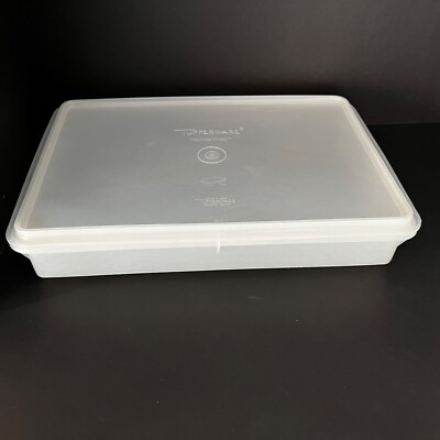 Vintage Tupperware 290-3 Rectangular 13x9x3 inch Container w/ Lid 291-3 USA